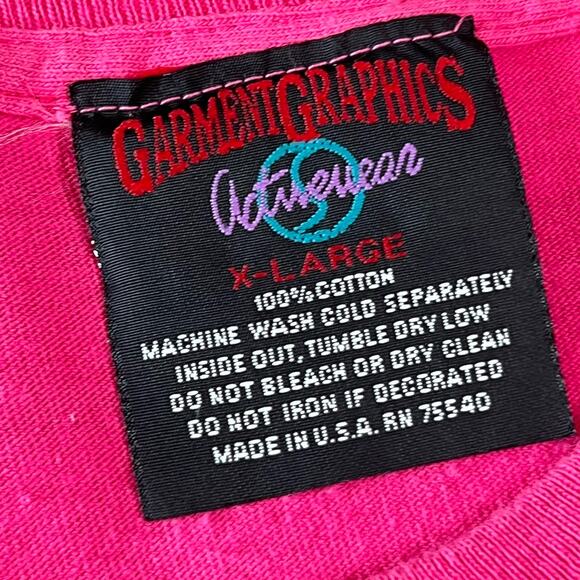 Vintage Tweety Bird Sylvester Cat Large Graphic Beach Sunscreen T-Shirt Pink XL - Picture 6 of 10